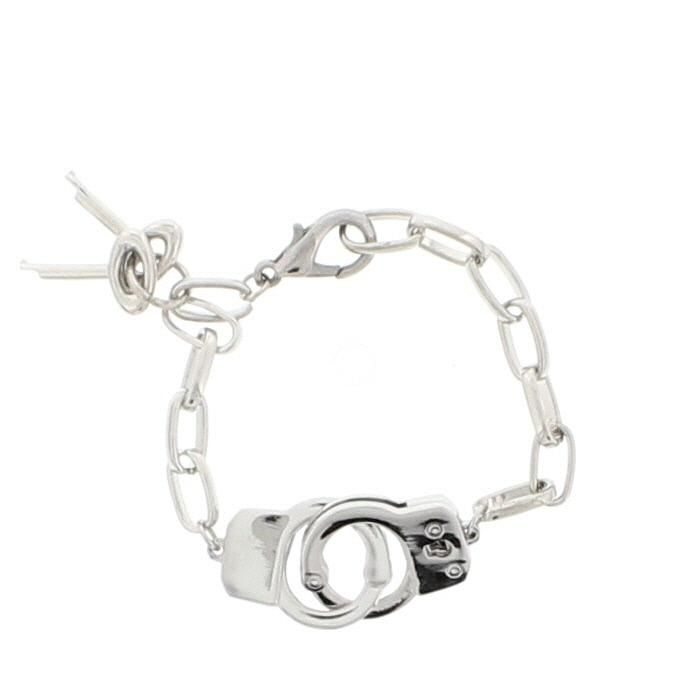 Zac's Alter Ego - Rhodium Colour Handcuff with keys Bracelet - Couleur argent